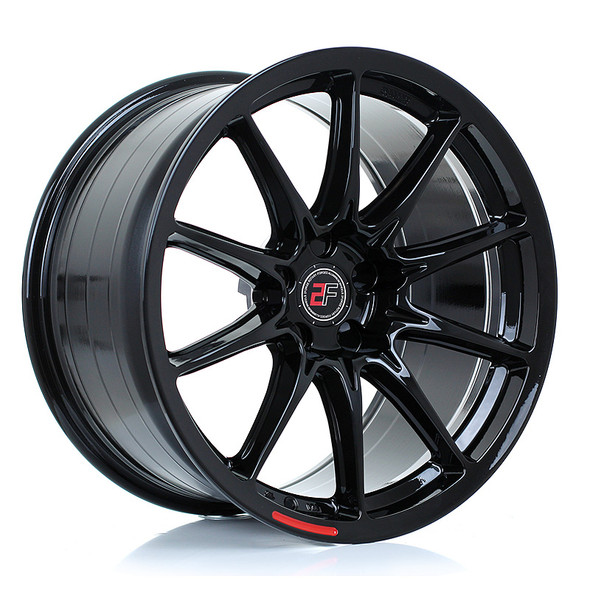 2FORGE ZF8 18x11 CUSTOM PCD ET20 to 50 GLOSS BLACK (Load Rated 850kg) www.srbpower.com