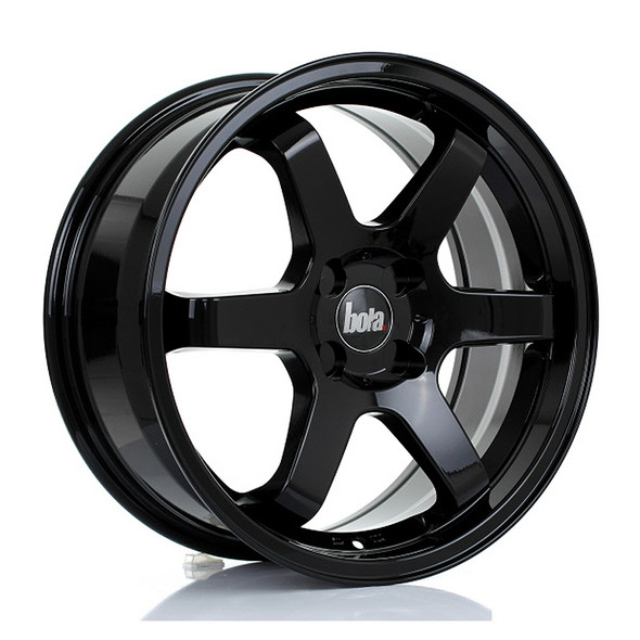 BOLA B1 17x7.5 CUSTOM PCD ET40 to 45 GLOSS BLACK (Load Rated 690kg) www.srbpower.com