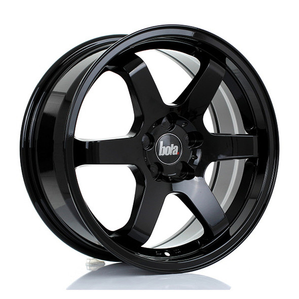 BOLA B1 17x7.5 CUSTOM PCD ET40 to 45 GLOSS BLACK (Load Rated 690kg) www.srbpower.com
