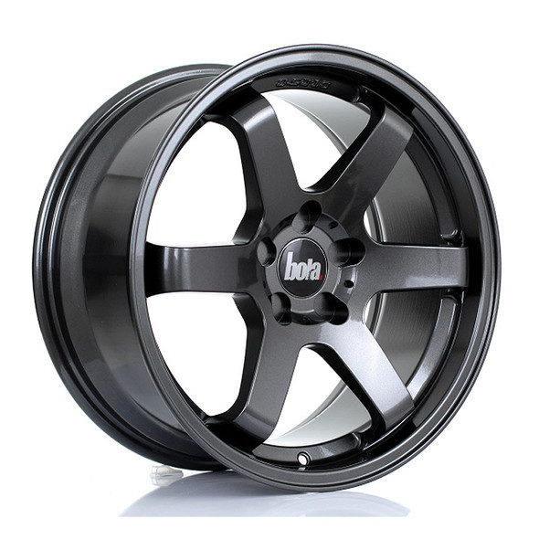 BOLA B1 18x8.5 CUSTOM PCD ET35 to 45 GLOSS GUNMETAL (Load Rated 700kg) www.srbpower.com