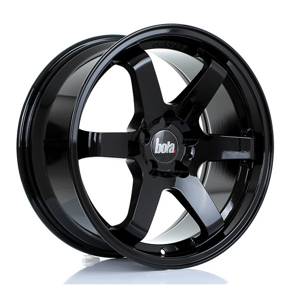 BOLA B1 18x8.5 CUSTOM PCD ET40 to 45 GLOSS BLACK (Load Rated 700kg) www.srbpower.com