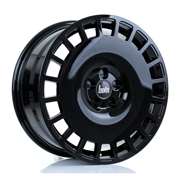 BOLA B12 18x8 CUSTOM PCD ET30 to 45 GLOSS BLACK (Load Rated 700kg) www.srbpower.com