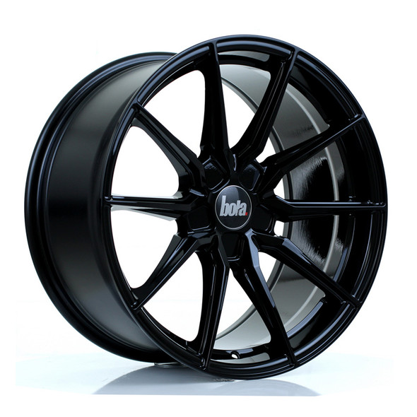 BOLA B16 19x9.5 CUSTOM PCD ET25 to 45 GLOSS BLACK (Load Rated 735kg) www.srbpower.com