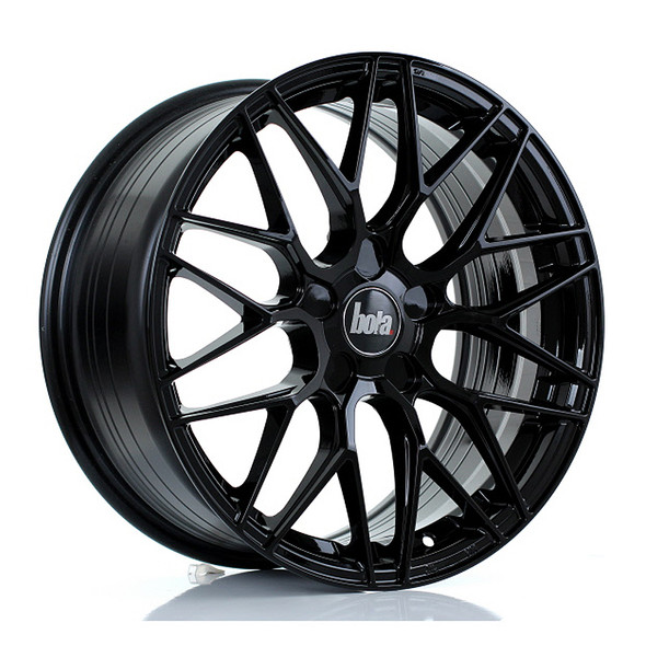 BOLA B17 17x8 CUSTOM PCD ET35 to 45 GLOSS BLACK (Load Rated 690kg) www.srbpower.com