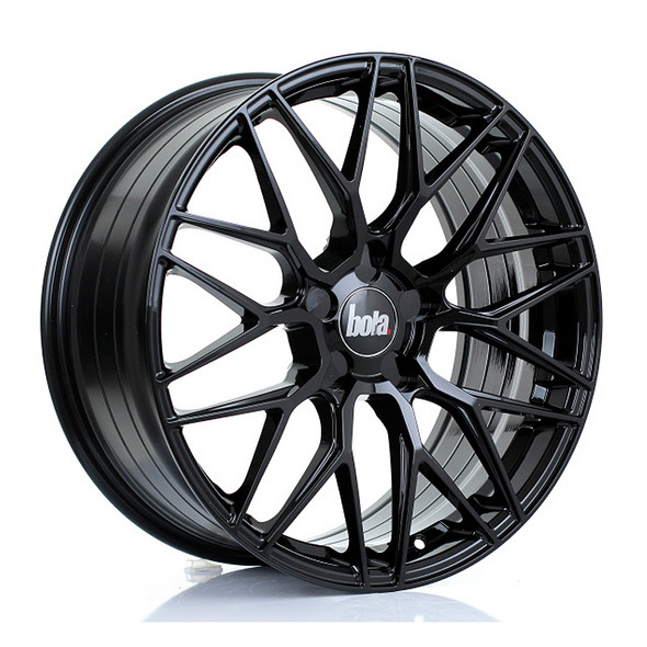 BOLA B17 19x8.25 CUSTOM PCD ET40 to 45 GLOSS BLACK (Load Rated 735kg) www.srbpower.com