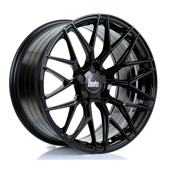 BOLA B17 19x9.5 CUSTOM PCD ET25 to 45 GLOSS BLACK (Load Rated 735kg) www.srbpower.com