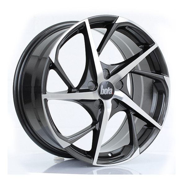 BOLA B18 19x8.5 CUSTOM PCD ET25 to 45 GUNMETAL POLISHED FACE (Load Rated 735kg) www.srbpower.com