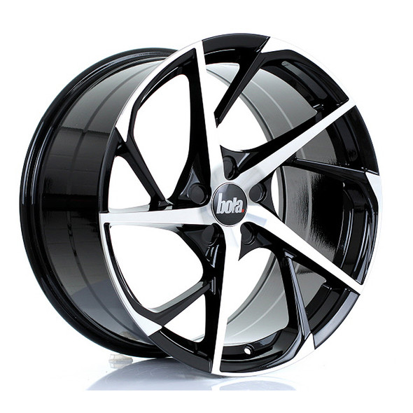 BOLA B18 19x9.5 CUSTOM PCD ET25 to 45 BLACK POLISHED FACE (Load Rated 735kg) www.srbpower.com