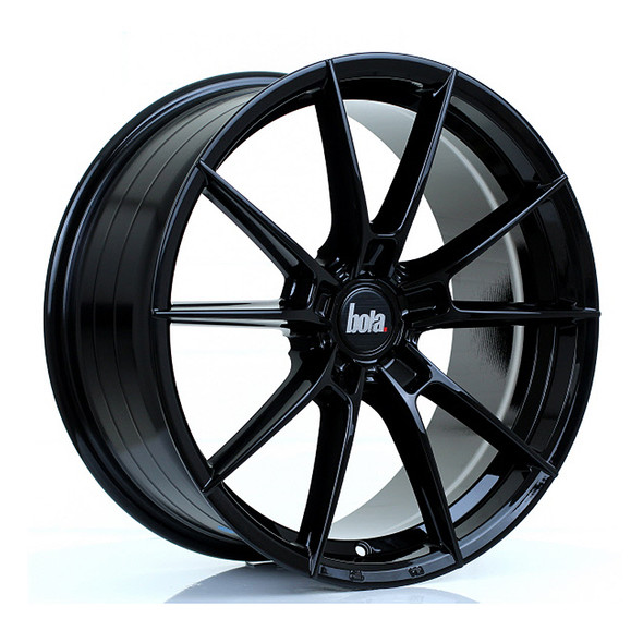 BOLA B19 18x8 CUSTOM PCD ET35 to 45 GLOSS BLACK (Load Rated 700kg) www.srbpower.com