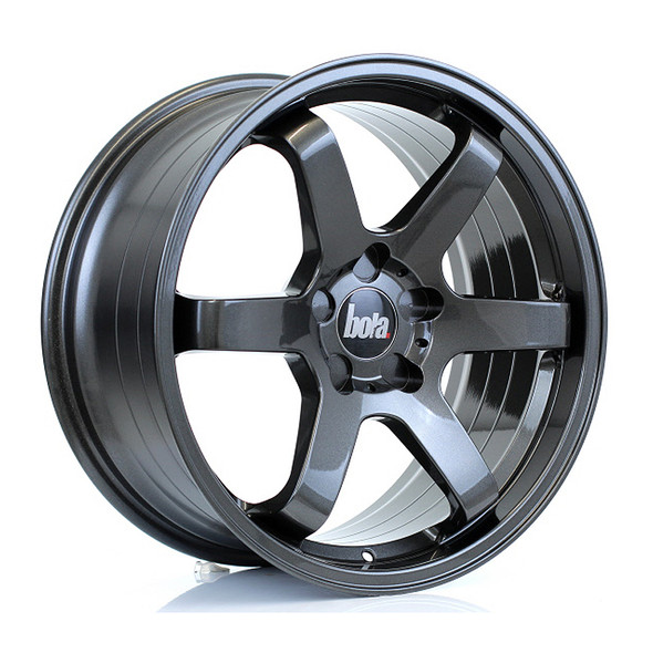 BOLA B1R 18x8.5 CUSTOM PCD ET25 to 45 GLOSS GUNMETAL (Load Rated 700kg) www.srbpower.com