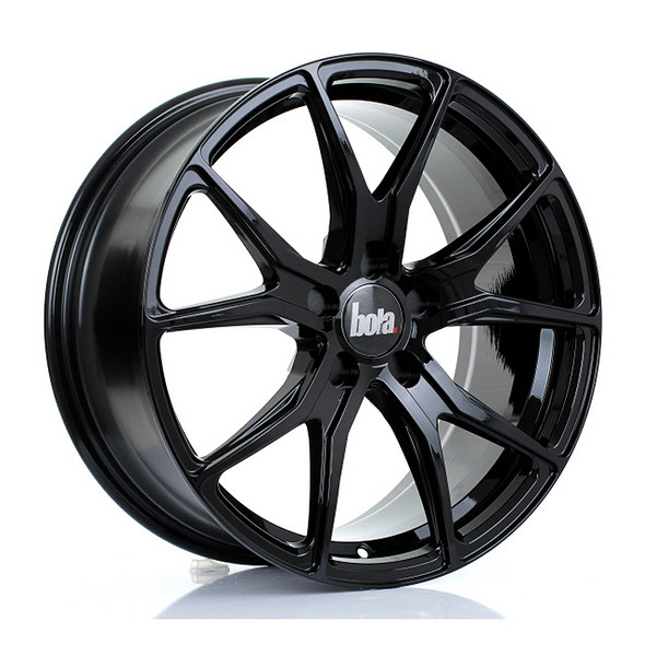 BOLA B6 18x8 CUSTOM PCD ET30 to 45 GLOSS BLACK (Load Rated 700kg) www.srbpower.com