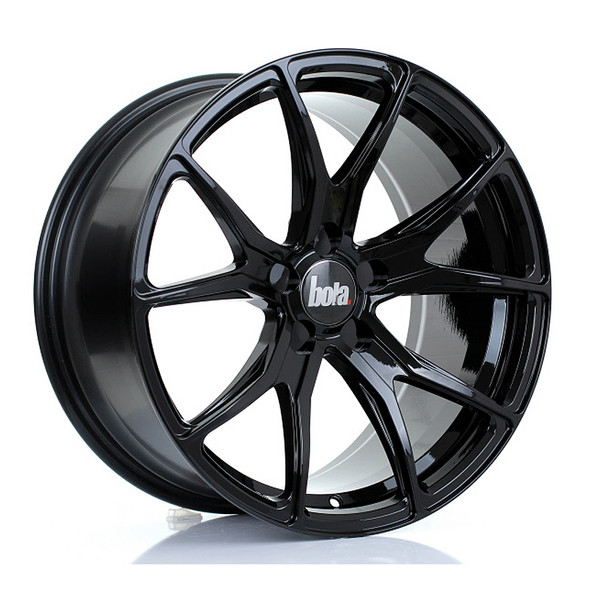 BOLA B6 18x9 CUSTOM PCD ET30 to 45 GLOSS BLACK (Load Rated 700kg) www.srbpower.com