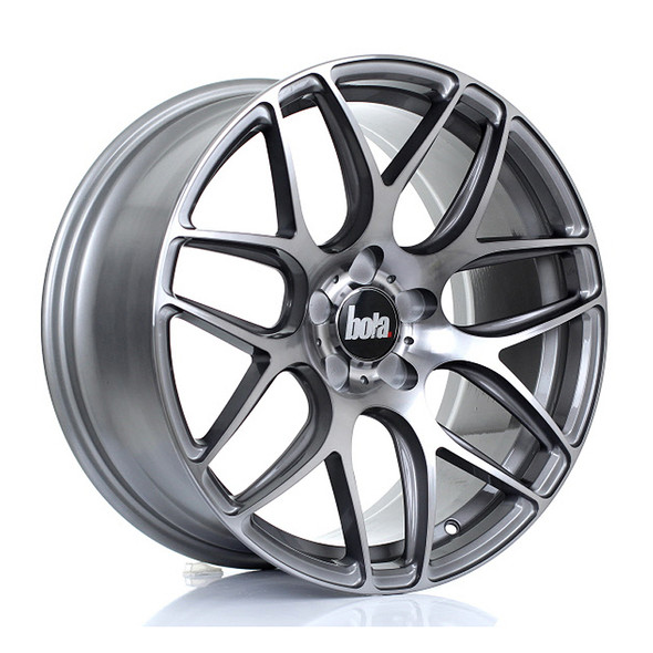 BOLA B8R 18x8.5 CUSTOM PCD ET25 to 45 GLOSS TITANIUM (Load Rated 815kg) www.srbpower.com