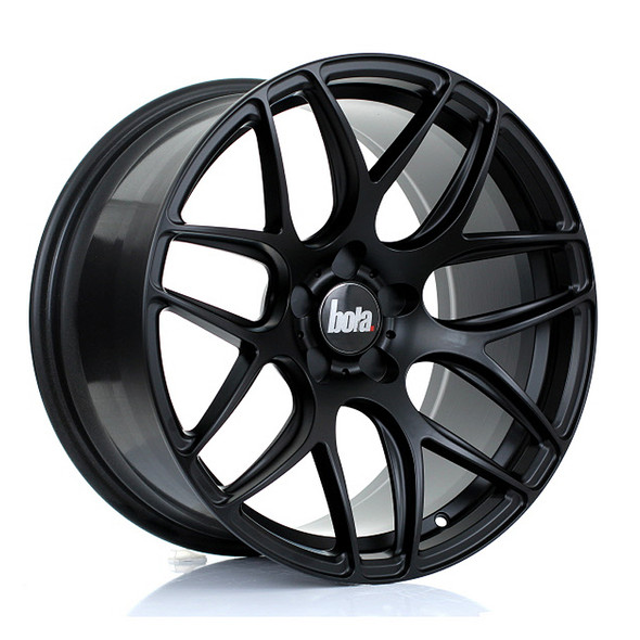 BOLA B8R 18x9.5 CUSTOM PCD ET25 to 45 MATT BLACK (Load Rated 815kg) www.srbpower.com
