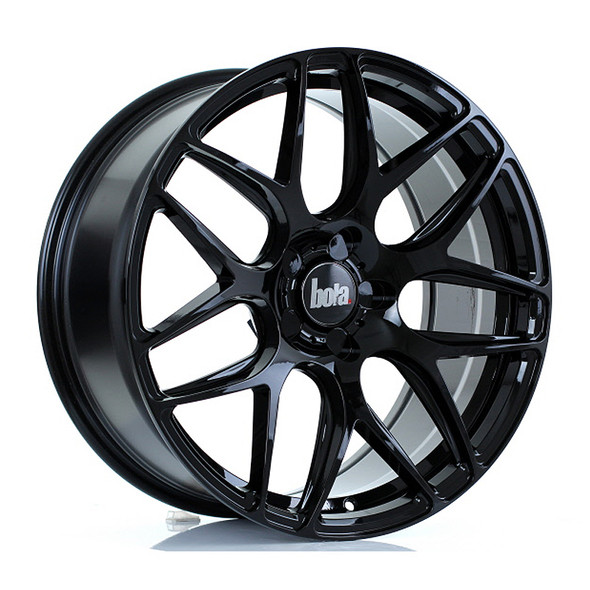 BOLA B8R 19x8.5 CUSTOM PCD ET25 to 45 GLOSS BLACK (Load Rated 850kg) www.srbpower.com