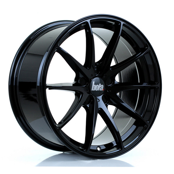BOLA B9 18x9 CUSTOM PCD ET30 to 45 GLOSS BLACK (Load Rated 700kg) www.srbpower.com