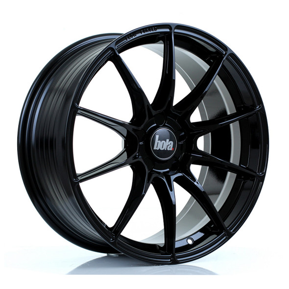 BOLA FLB 19x8.5 CUSTOM PCD ET25 to 45 GLOSS BLACK (Load Rated 735kg) www.srbpower.com