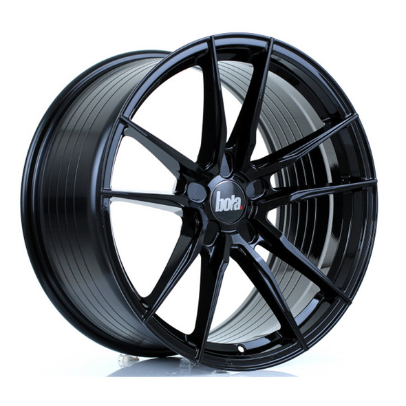 BOLA FLD 19x9.5 CUSTOM PCD ET25 to 45 GLOSS BLACK (Load Rated 735kg) www.srbpower.com