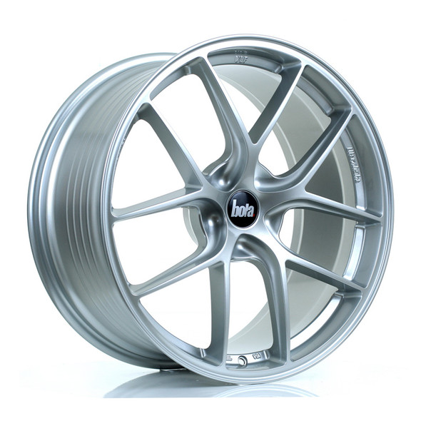 BOLA FLE 20x9.5 CUSTOM PCD ET30 to 50 CRYSTAL SILVER (Load Rated 855kg) www.srbpower.com