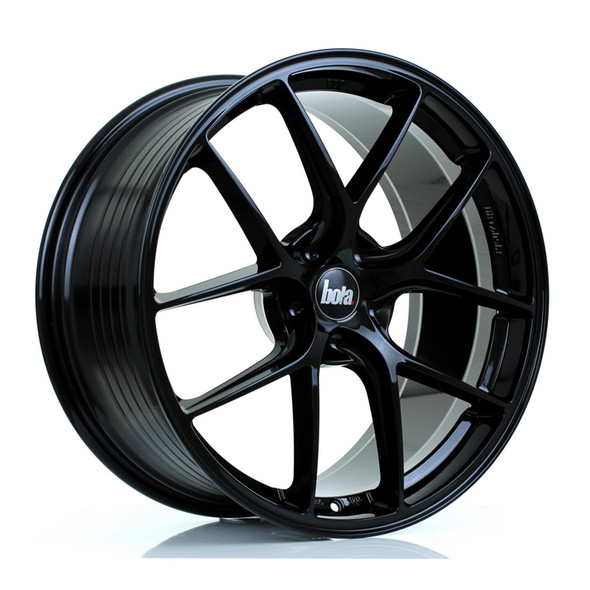 BOLA FLE 20x9.5 CUSTOM PCD ET30 to 50 GLOSS BLACK (Load Rated 855kg) www.srbpower.com