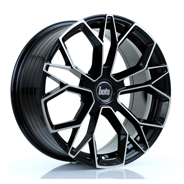 BOLA FLF 18x8 CUSTOM PCD ET40 to 50 GLOSS BLACK POLISHED FACE (Load Rated 700kg) www.srbpower.com