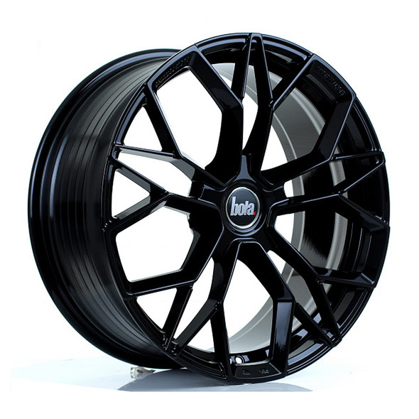 BOLA FLF 19x8.5 CUSTOM PCD ET42 to 50 GLOSS BLACK (Load Rated 850kg) www.srbpower.com
