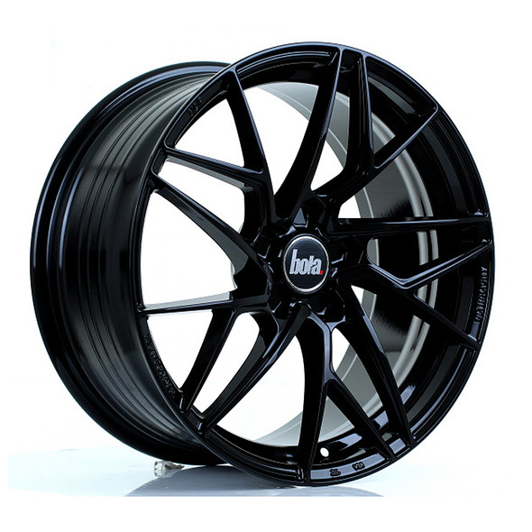 BOLA FLR 18x8.5 CUSTOM PCD ET40 to 50 GLOSS BLACK (Load Rated 700kg) www.srbpower.com