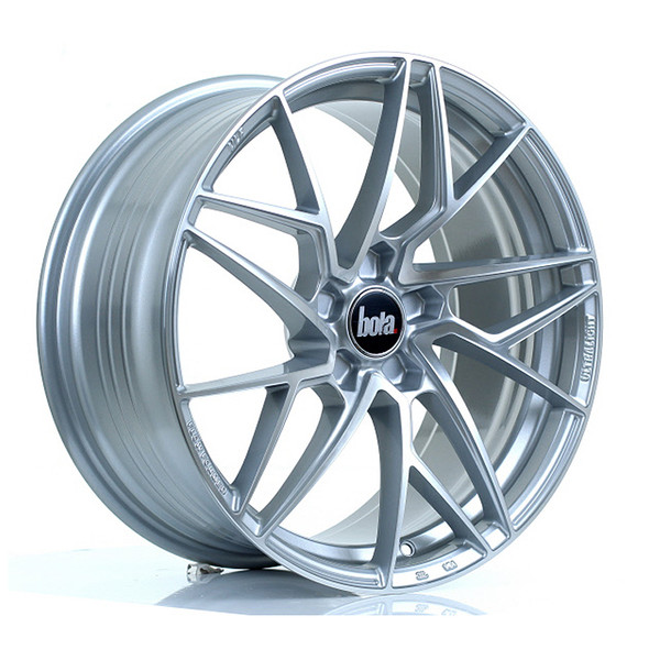 BOLA FLR 18x8.5 CUSTOM PCD ET40 to 50 SILVER POLISHED FACE (Load Rated 700kg) www.srbpower.com