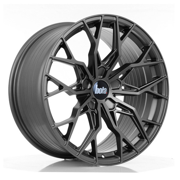 BOLA FLX 19x8.5 CUSTOM PCD ET15 to 50 MATT GUNMETAL (Load Rated 815kg) www.srbpower.com