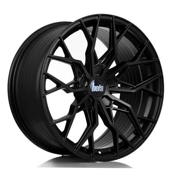 BOLA FLX 19x8.5 CUSTOM PCD ET25 to 55 MATT BLACK (Load Rated 815kg) www.srbpower.com