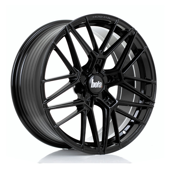 BOLA FLZ 19x8.5 CUSTOM PCD ET25 to 50 GLOSS BLACK (Load Rated 700kg) www.srbpower.com
