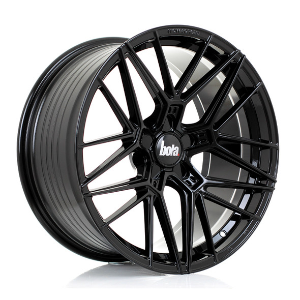 BOLA FLZ 19x9.5 CUSTOM PCD ET25 to 50 GLOSS BLACK (Load Rated 700kg) www.srbpower.com