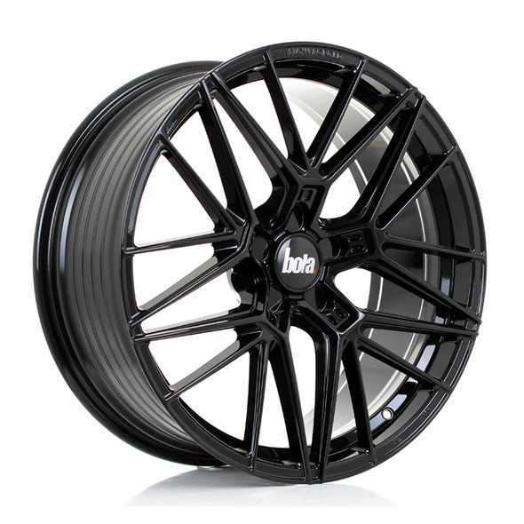 BOLA FLZ 20x8.5 CUSTOM PCD ET25 to 50 GLOSS BLACK (Load Rated 860kg) www.srbpower.com