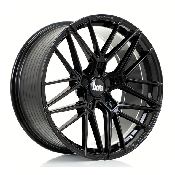 BOLA FLZ 20x9 CUSTOM PCD ET25 to 50 GLOSS BLACK (Load Rated 1kg) www.srbpower.com