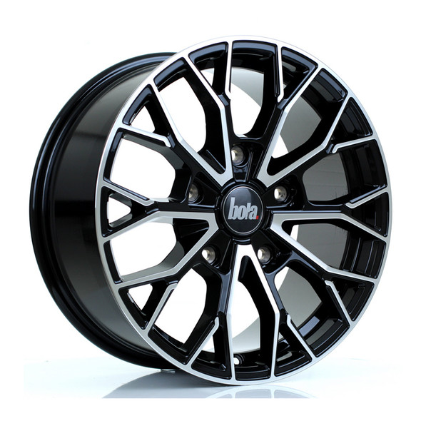 BOLA VANSPORT B24 18x8 5x160 ET50 GLOSS BLACK POLISHED FACE (Load Rated 900KGkg) www.srbpower.com