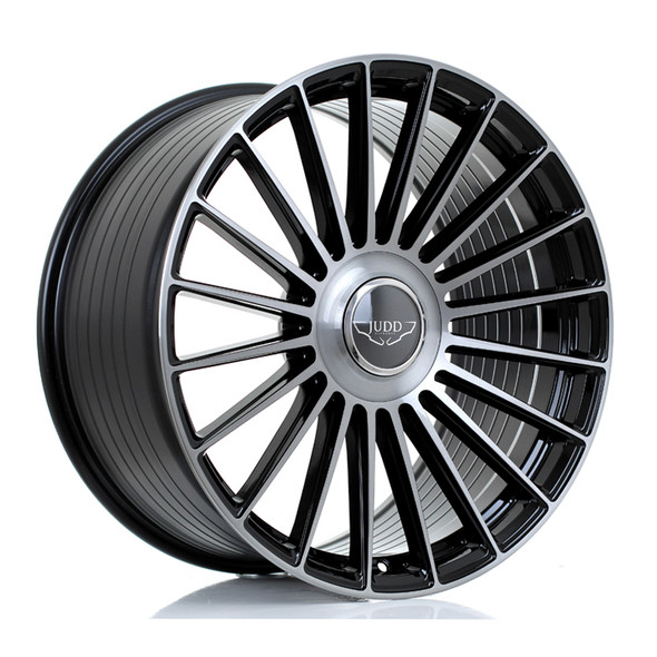 JUDD JSF8 21x10.5 CUSTOM PCD ET15 to 50 GLOSS BLACK TITANIUM BRUSHED (Load Rated 1kg) www.srbpower.com