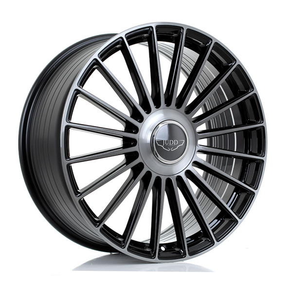JUDD JSF8 21x9 CUSTOM PCD ET15 to 50 GLOSS BLACK TITANIUM BRUSHED (Load Rated 815kg) www.srbpower.com