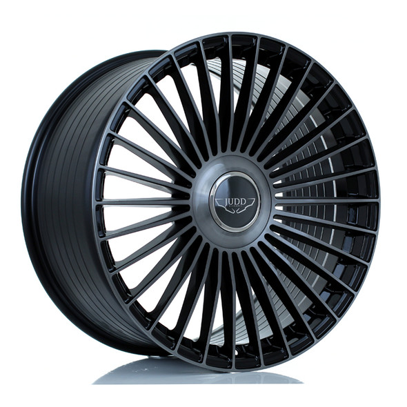 JUDD JSF9 21x10.5 CUSTOM PCD ET15 to 50 GLOSS BLACK TITANIUM BRUSHED (Load Rated 1kg) www.srbpower.com