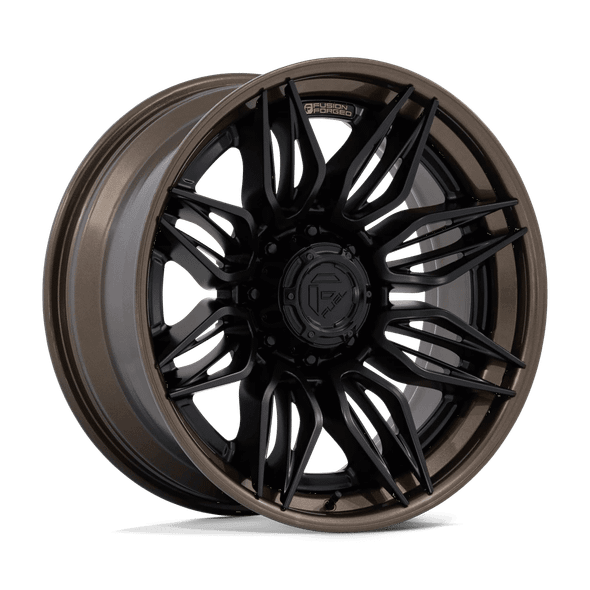 Fuel FC404 MUTINY 22x10 ET-18 8x165.1 125.10mm MATTE BLACK W/ GLOSS BRONZE LIP (Load Rated 1678kg)