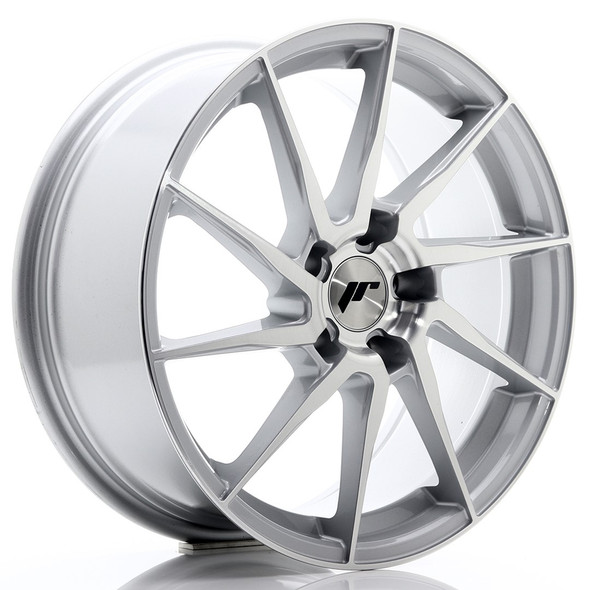 JR Wheels JR36 18x8 ET35 5x120 72.6mm Silver Brushed Face