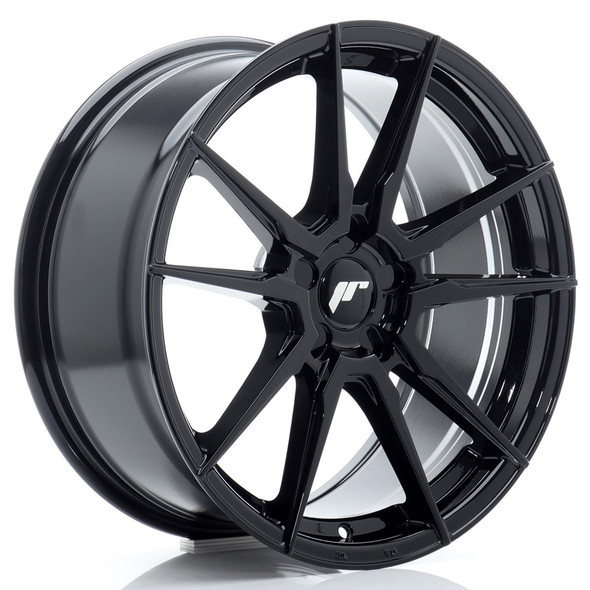 JR Wheels JR21 18x8 ET36 5x112 72.6mm Gloss Black