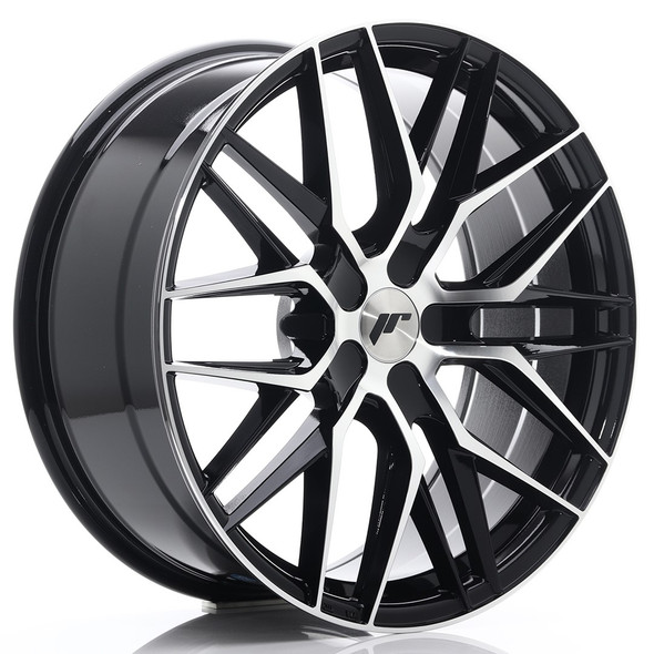JR Wheels JR28 20x8.5 ET35 5x114.3 74.1mm Gloss Black Machined