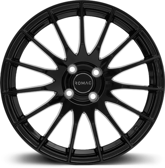 ROMAC PULSE 15x6.5 ET40 4x100 GLOSS BLACK (Load 690kg) RMPUL F5475B