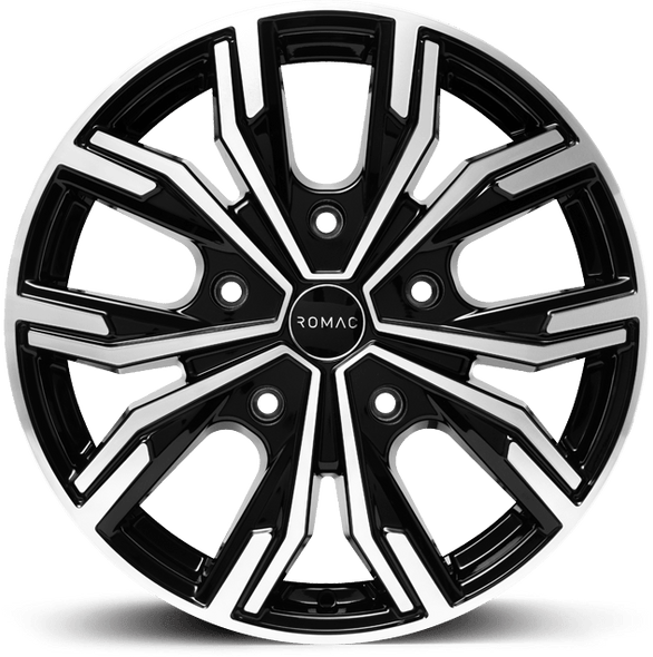 ROMAC TORQUE 16x6.5 ET50 5x160 BLACK/POLISH (Load 1250kg) RMTOR F6666BMF