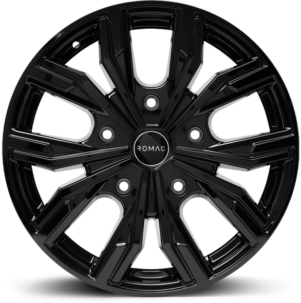 ROMAC TORQUE 16x6.5 ET50 5x112 GLOSS BLACK (Load 1250kg) RMTOR F6690GB