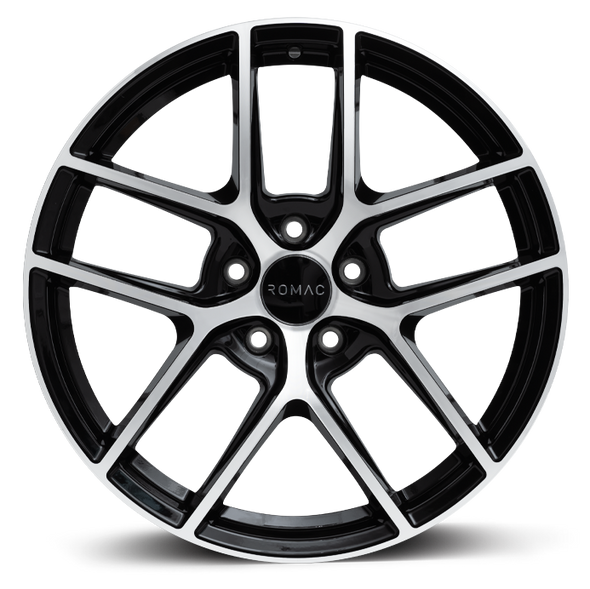 ROMAC DIABLO 17x7.5 ET40 5x114.3 BLACK/POLISH (Load 690kg) RMDIA H7546BMF