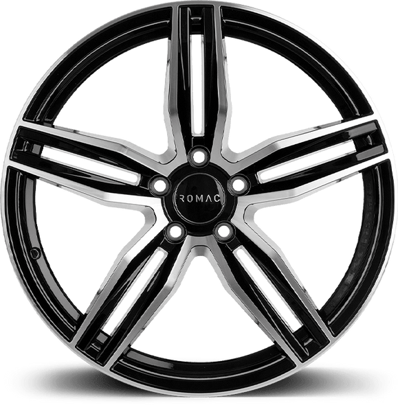 ROMAC VENOM 17x7.5 ET35 5x100 BLACK/POLISH (Load 690kg) RMVEN H7494BMF