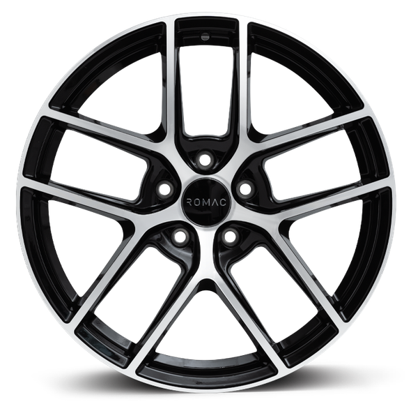 ROMAC DIABLO 18x8 ET42 5x114.3 BLACK/POLISH (Load 690kg) RMDIA I8546BMF
