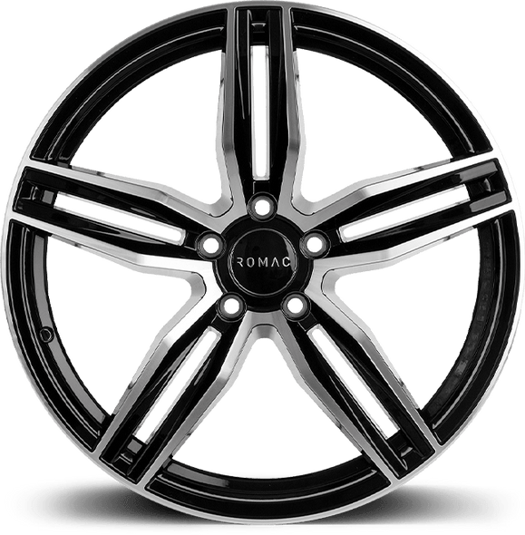 ROMAC VENOM 20x8.5 ET52 5x160 BLACK/POLISH (Load 1000kg) RMVEN J0765BMF