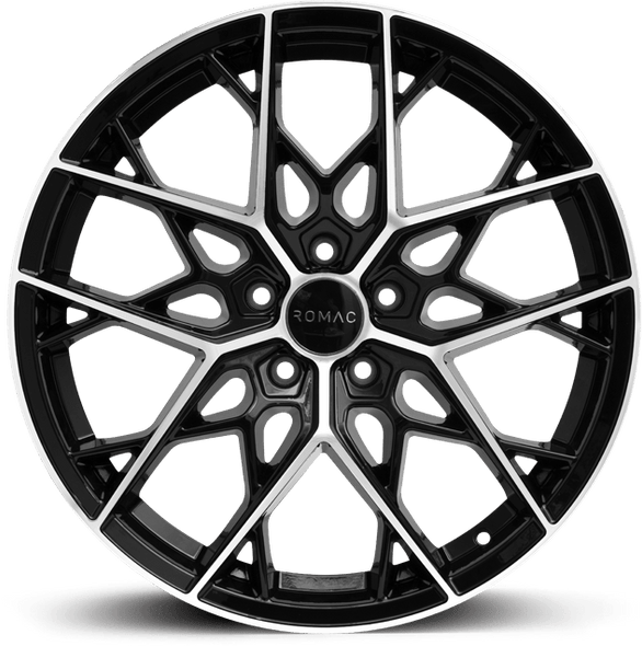 ROMAC VORTEX 20x10 ET40 5x120 BLACK/POLISH (Load 1000kg) RMVOR M0514BMF